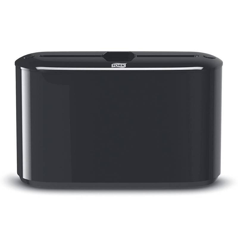 lot 2030 image: Tork Xpress Paper Towel Dispenser, Black, Single-Dispensing, Compatible with H2 Refills, Space-Saving Design (302028) - Retail $51