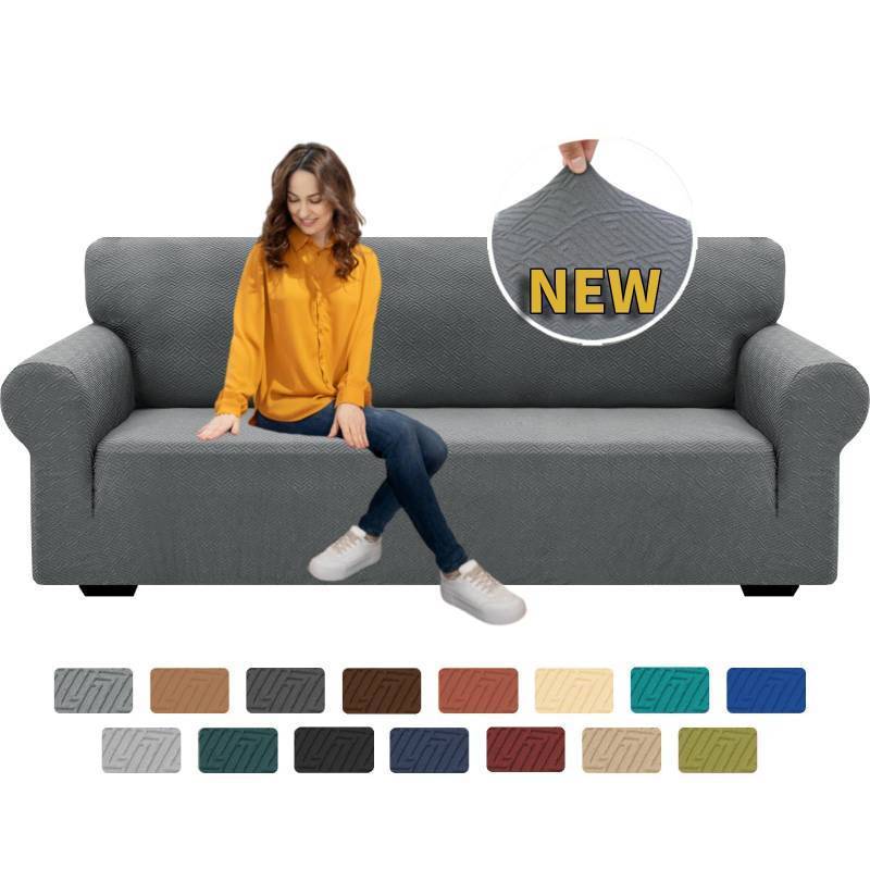 lot 2101 image: XINEAGE 2026 New 1 Piece Couch Covers for 3 Cushion Couch (79-91) Stretch Sofa Cover Slipcover Pet Friendly Soft Washable Furniture Protector with Elastic Bottom for Kids,Dog (Sofa, Light Gray) - Retail $20
