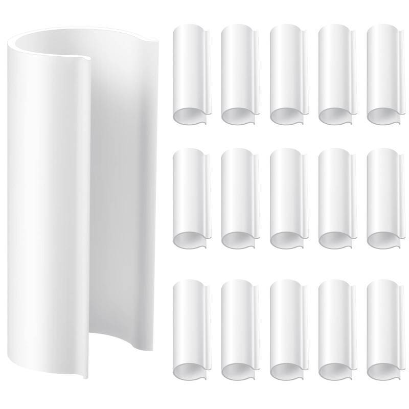 lot 2162 image: Jetec 64 Pieces PVC Pipe Clips Pool Cover Clamps for Above Ground Pools for Greenhouses, Row Covers, Shelters, Bird Protection, 2.4 Inches Long(1 Inch,White) - Retail $24