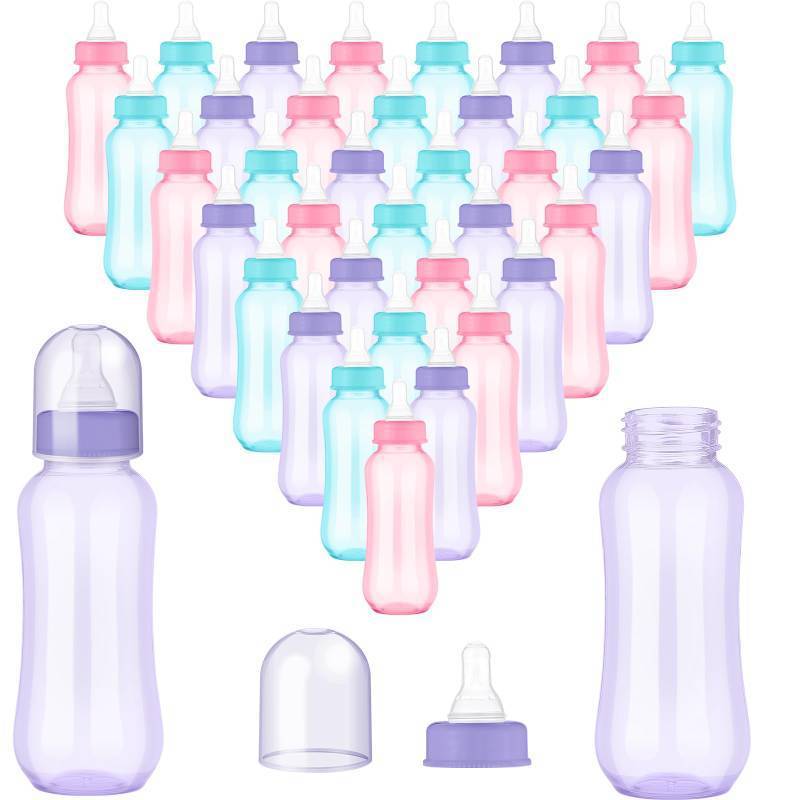 lot 2284 image: Norme 36 Pcs 9.5 oz Plastic Bottles Chug Shower Game Party Favors for Shower Decorations Gender Reveal Gifts (Many Color) - Retail $46