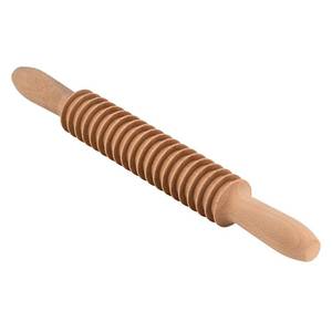 lot 3006 image: Beech Wood 7mm Fettuccine Pasta Cutter Noodle Lattice Roller Docker Dough Cutter Wooden Rolling Pin Spaghetti Pasta Maker Beechwood Noodle Cutter Rolling Pin Kitchen Cooking Tools - Retail $10