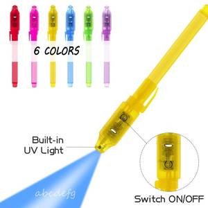lot 3023 image: EODVICS 6 Pack Upgraded Invisible Ink Spy Pen with UV Light Magic Marker, for Secret Messages Kids Birthday Party Easter Halloween Christmas Goodie Bags Toys Gifts for Kids Ages 3 - Retail $6