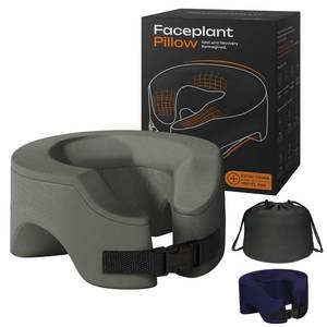 lot 3034 image: Faceplant Face Down Pillow - Adjustable Memory Foam Stomach Sleeping Pillow - Face Down Pillow after Eye Surgery - Massage Headrest for Bed - and Prone Cushion for Rest and Recovery Reimagined - Retail $50