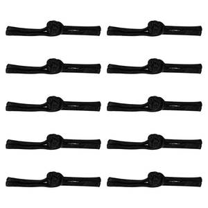 lot 3062 image: MECCANIXITY 10 Pairs Chinese Knots Frog Buttons Closure Black Sewing Buttons Fasteners for DIY Sewing Coats Cloak Sweater Bridal Costume Outfit,3.54x0.47 Inch - Retail $6