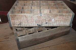 lot 1131 image: Antique Wood Pop Bottle Crates