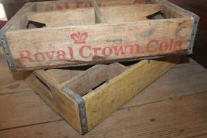 lot 1132 image: Antique Wood Pop Bottle Crates