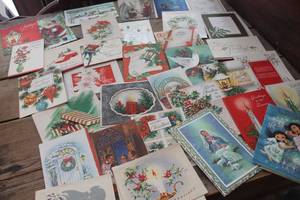 lot 1151 image: Large Lot of VintageAntique Christmas Cards