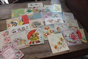 lot 1153 image: Lot of AntiqueVintage Birthday Cards