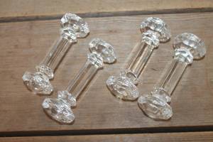 lot 1181 image: Vtg. Crystal Glass Barbell Knife Rests