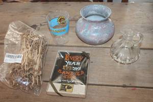 lot 1182 image: Vtg. Glass Cruet and More