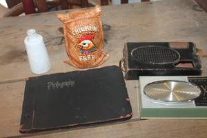 lot 1226 image: Vtg. Radio, Photograph Album & More