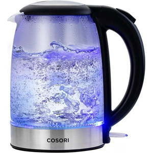 lot 16997 image: Electric Kettle for Tea  Water Kettle with Automatic Shut off  Stainless Steel  1.7L  Black - Retail $52
