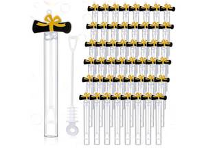 lot 16724 image: 48 Pcs 4.2 Mini Bubble Wands Bubbles Party Favors Birthday Party Supplies Favor Decorations for Gift Back to School Goodie Bag, Contains Liquid(Graduation) - Retail $20