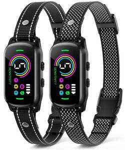 lot 16730 image: Bark Collar, 2 Pack Dog Bark Collar for Large Medium Small Dogs, Rechargeable Anti Barking Device for Dogs, Smart Training Collar with Beep Vibration 5 Sensitivity, Dog Bark Deterrent Devices - Retail $33
