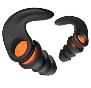 lot 16747 image: Ear Plugs for Sleeping Noise Cancelling, Reusable Ear Protection EarPlugs, Multi Frequency Noise Reduction for Sleep, Motorcycle, Trip, Work, Noise Sensitivity - Black, Medium - Retail $20