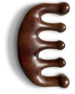 lot 16753 image: Wooden Scalp Massager - Handmade 100% Natural Green Sandalwood Wide Tooth Combs - Wood Massage Comb & Sandalwood Comb for Luxurious Hair Care - Retail $6