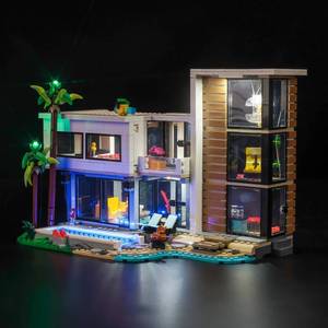 lot 16767 image: LED Light Compatible with Lego Modern House - No Models Only Light, Creative Lighting Set Accessories Compatible with Lego 31153 Modern House Set - Retail $24
