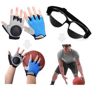 lot 16769 image: Basketball Dribbling Finger Training Anti Grip Ball Handle Train Gloves, Basketball Goggles Dribble Eyewear Glasses Goggles for Kids Youth Adult Adolescent Golf Rugby Soccer (for Kids&Youth) - Retail $17