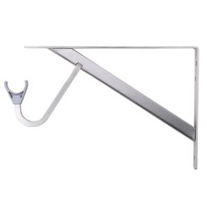 lot 16773 image: Closet-Pro HD RP-0495-BN Heavy Duty Shelf & Rod Bracket, Brushed Nickel - Retail $15