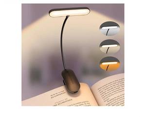 lot 16794 image: Clip-On Book Light for Reading at Night - Rechargeable 14 LEDs with 3 Color Modes & Stepless Dimming, Eye-Care USB-C Charging, 70-Hours, 360° Flexible Gooseneck - Perfect for Books, Bedtime Reading - Retail $6