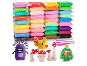 lot 16814 image: Air Dry Clay Kit, 36 Colors Modeling Clay with Tools, Ultra Light, Safe and Non-Toxic, Ideal Gift for Kids (36 Colors Tools) - Retail $7