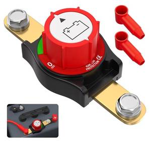 lot 16816 image: Side Post Battery Disconnect Switch 12V-48V 275A Waterproof Marine Battery Cut Off Switch 12 Volt for Car RV Boat ATV UTV Vehicles - Retail $16