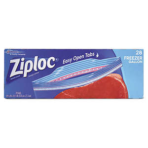 lot 16877 image: Ziploc Gallon Freezer Bags for Food Storage and Meal Prep - 28ct - Retail $137,012