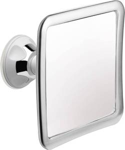 lot 16884 image: Fogless Shower Mirror for Shaving with Upgraded Suction, Anti Fog Shatterproof Surface and 360° Swivel, No Magnification, 6.3 x 6.3 (Chrome) - Retail $20