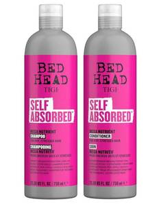 lot 16894 image: Bed Head by TIGI Self Absorbed Shampoo and Conditioner Set for Dry Hair, Nourishing and Strengthening Frizz Control Hair Care Duo, 25.36 Fl oz, 2 Pack - Retail $24