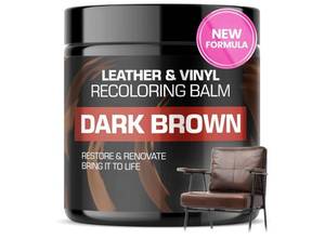 lot 16933 image: Leather Recoloring Balm, Color Restorer, Scratch Remover, Couch Paint and Repair, Leather Balm for Couches - Retail $25