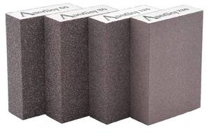 lot 16969 image: Sanding Sponge, Auerllcy CoarseMediumFineSuperfine 4 Different Specifications Sanding Blocks Assortment,Washable and Reusable. - Retail $5