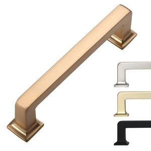 lot 16989 image: 10 Pack 3.75 Inch Kitchen Cabinet Handles - Champagne Bronze Pulls Hardware for Cabinets - Gold Cupboard Handles - Retail $32