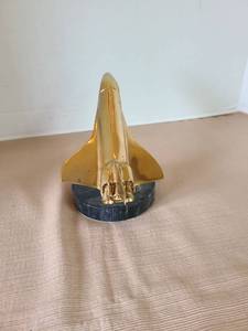 lot 1003 image: Gold Plated Space Shuttle Model on Marble Base, 5in tall