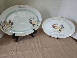 lot 1013 image: Rocky Mountain Elk Foundation  Collector Plates by Julie Zsypnik