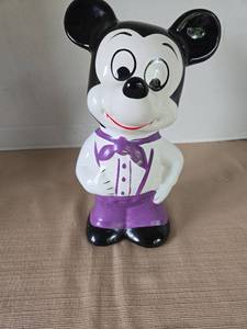 lot 1026 image: Mickey Mouse Ceramic Coin Bank, 9in tall