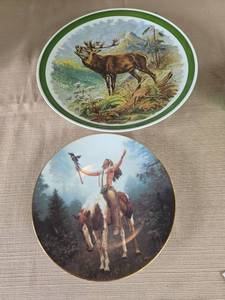 lot 1032 image: Elk Plate Porzellan and Hamilton Collection Mystic Warriors Deliverance Collector Plate
