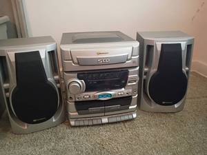 lot 1337 image: Westinghouse Radio, 5 Disc CD Changer and Cassette Player with Speakers