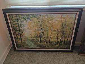 lot 1338 image: 30 x 41 Framed Canvas Art.