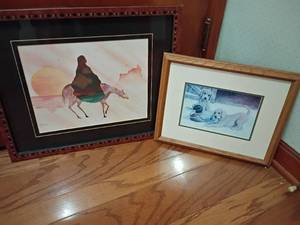 lot 1341 image: Framed Wall Decor.  Largest is 18 x 22