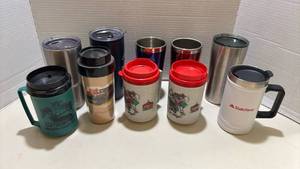 lot 1447 image: Mixed Collection of Insulated Travel Mugs and Tumblers