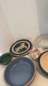 lot 1515 image: Carousel Horse Decorative Serving Tray with Mixed Kitchen Items