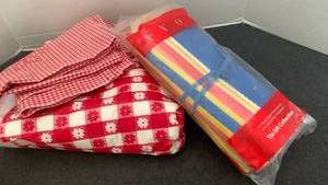 lot 1577 image: Beach mat game and table cloths