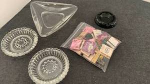 lot 1589 image: Ash trays and matches