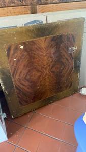 lot 1593 image: Square 30 x 30 card table with damage