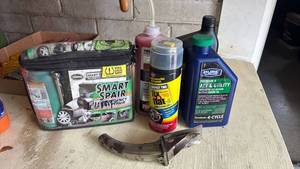 lot 4024 image: Motor Oil, Metal Spout and Tire Fix