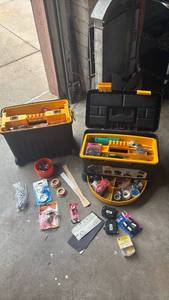 lot 4101 image: Stackable Toolbox on Wheels with contents