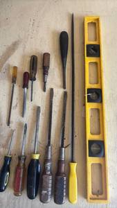 lot 4116 image: Woodworking Chisels Files with Spirit Level and more