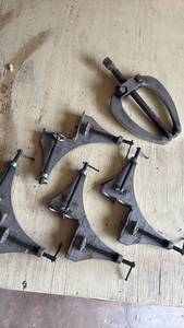 lot 4131 image: Set of Craftsman Metal C-Clamps and Hand Clamps