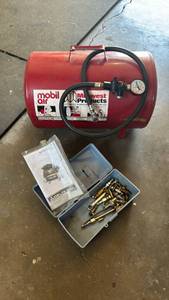 lot 4155 image: Mobil Air Compressor with Tool Kit and Accessories