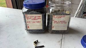 lot 4206 image: Flat Head Screws and Metal L-Brackets